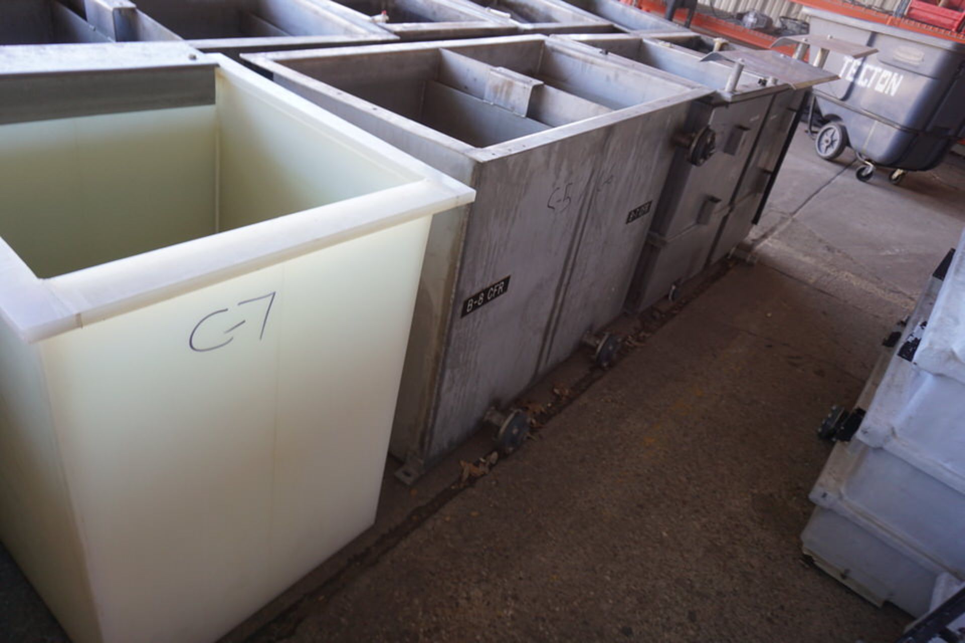 (6) Stainless Steel (8) Composite Chemical Wash Tanks - Image 9 of 12