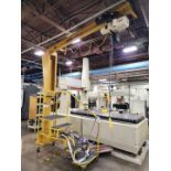 Gorbel 1/2 Ton Jib Crane Appr: 11'Arm, 12'H W/ 1/2 Coffing Hoist (Location: Machine Room)