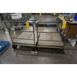 (2) Steel Deck Platform Carts, 3' x 4'