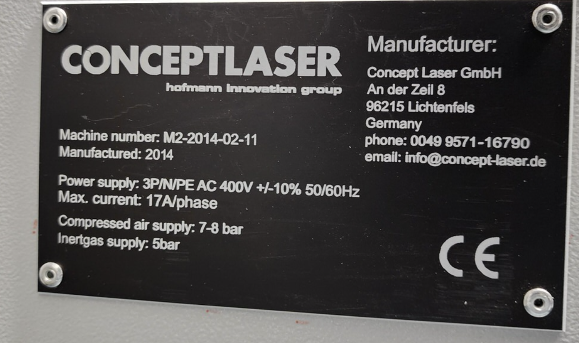 2014 Concept Laser M2 LaserCUSING 400W Fiber Laser DMLM 3D Printer - Image 40 of 47