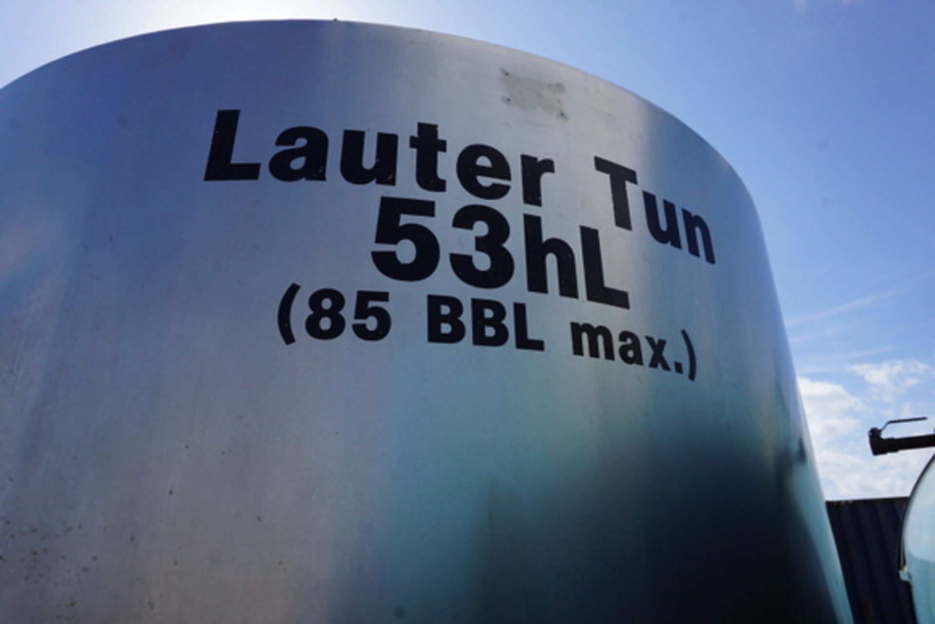 Stainless Steel Mixing Tank w/ Stand, Approx 10' Tall, 53hl, 85BBL Cap(LOCATION: ROME, TX) - Image 6 of 7