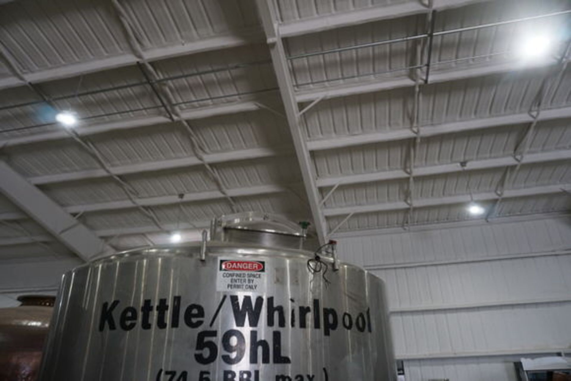 Stainless Steel Mixing Kettle/ Whirpool Tank, 59HL, 745 BBL Max Cap (LOCATION: ROME, TX) - Image 2 of 10