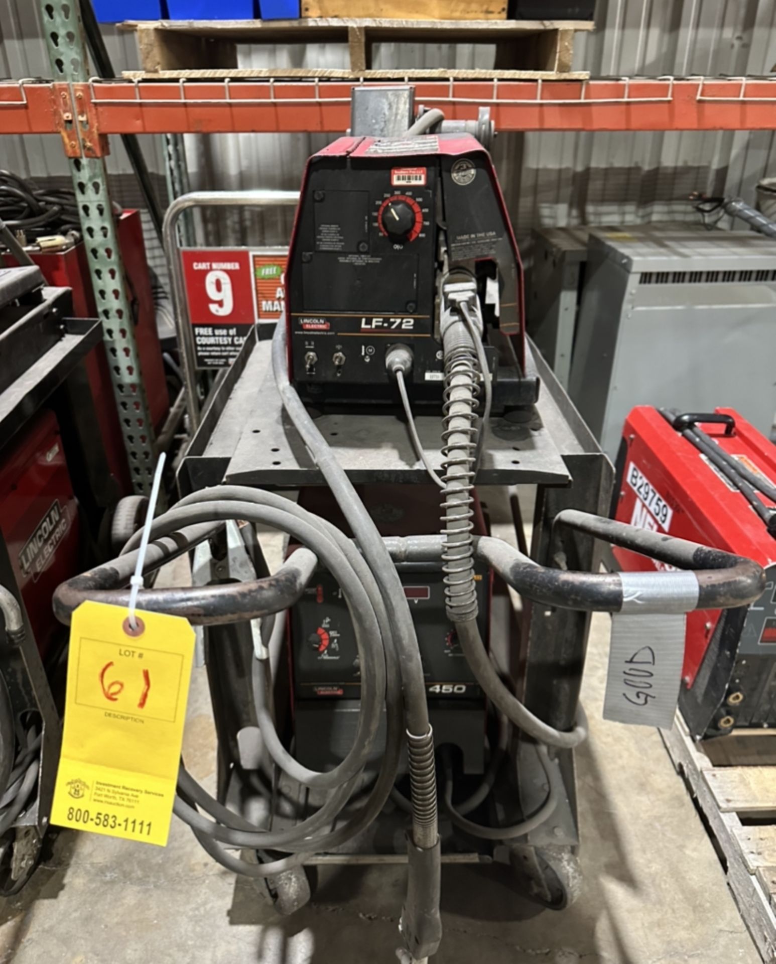 Lincoln Flex Tec 450 Digital Welder w/ Leads, Gun & LF-72 Wire Feeder