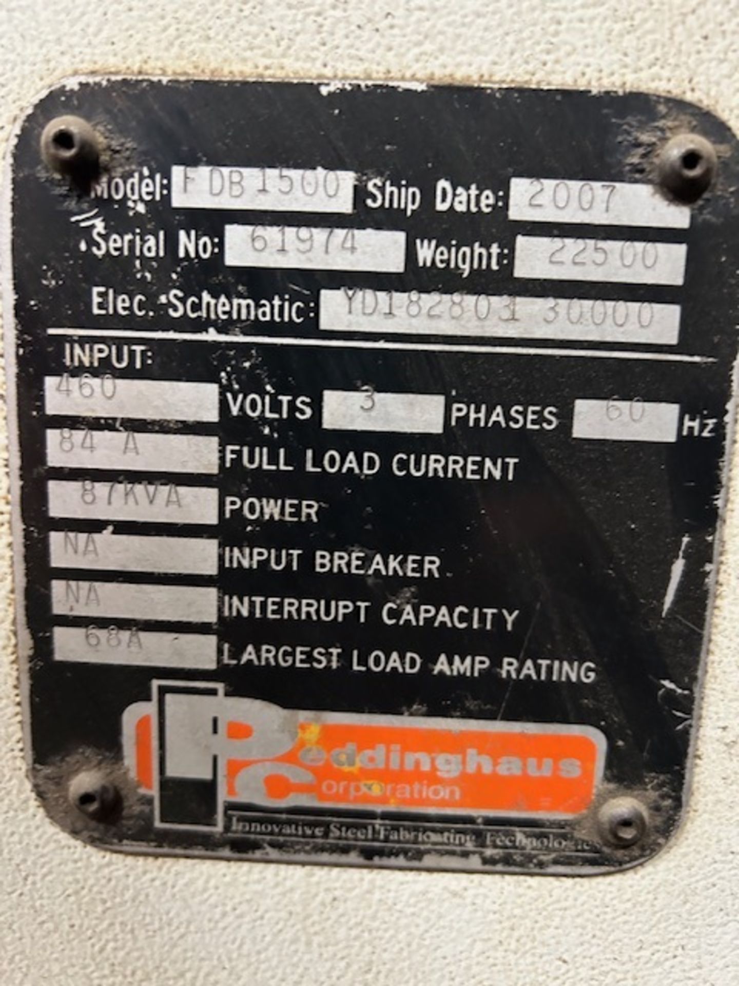 Peddinghaus FDB 1500 Plate Processing Machine (LOCATION: Minster, OHIO) - Image 6 of 6