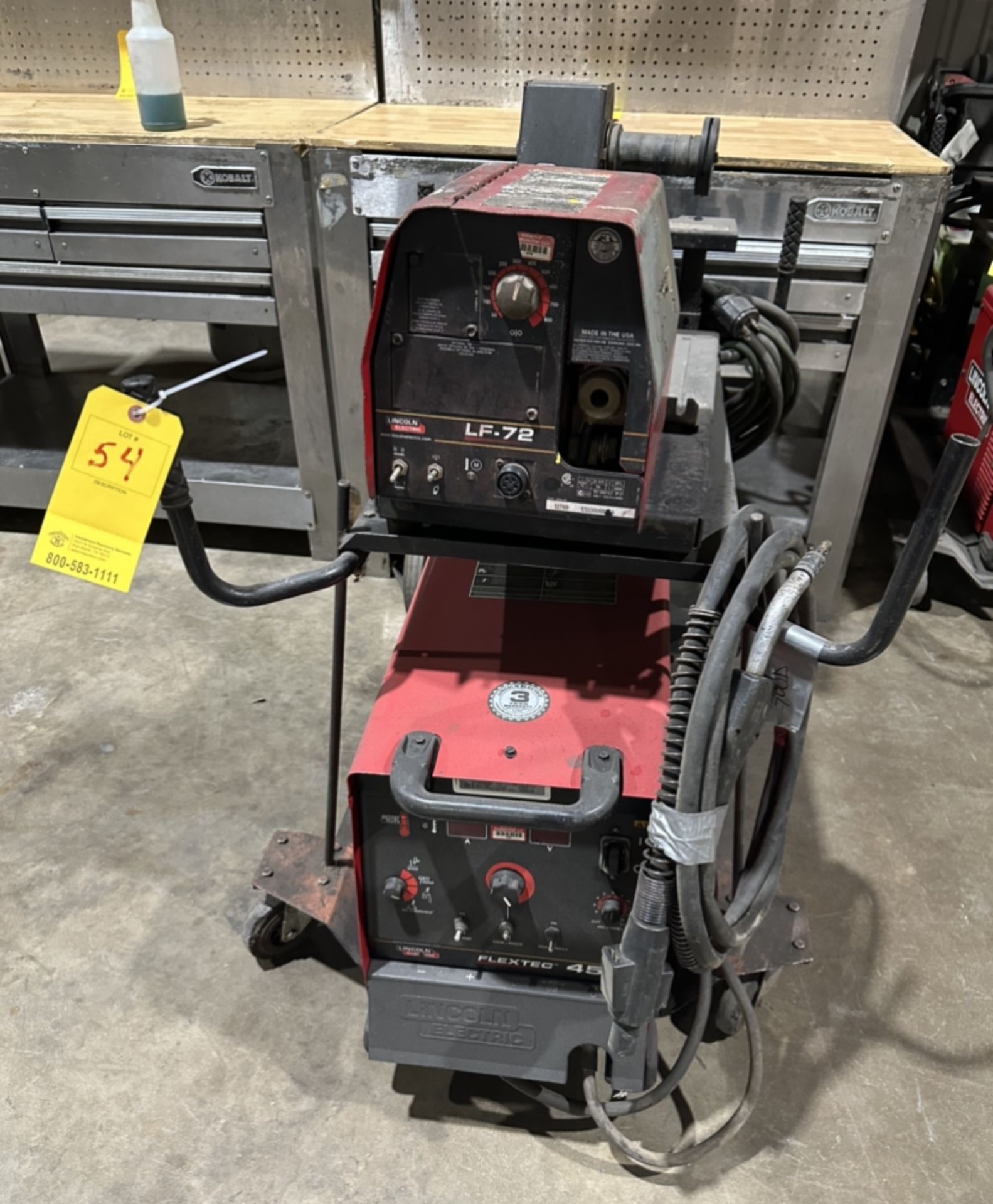 Lincoln Flex Tec 450 Digital Welder w/ Leads, Gun & LF-72 Wire Feeder