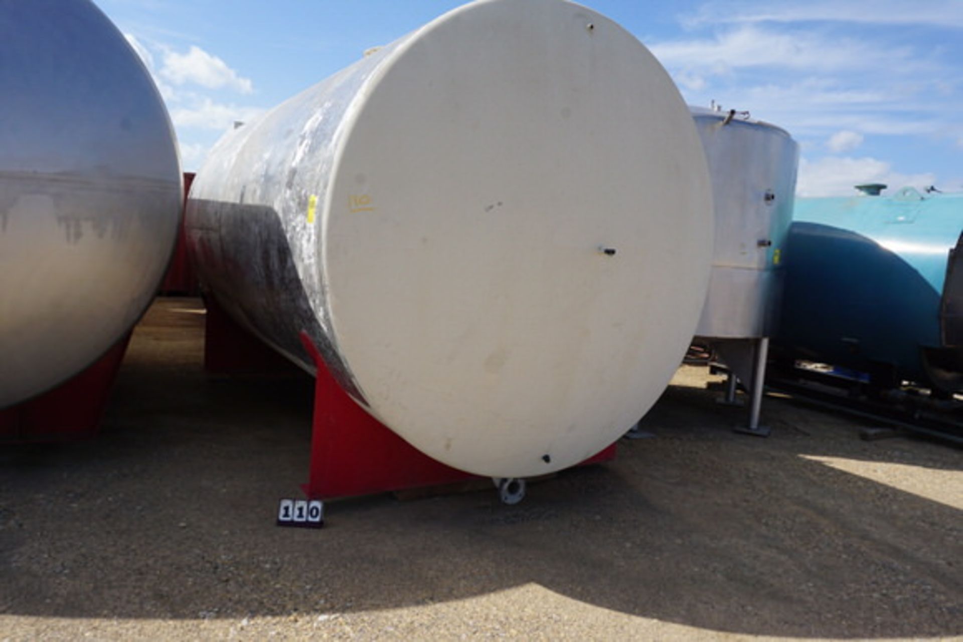 Stainless Steel Storage Tank w/ Stand (LOCATION: ROME, TX)