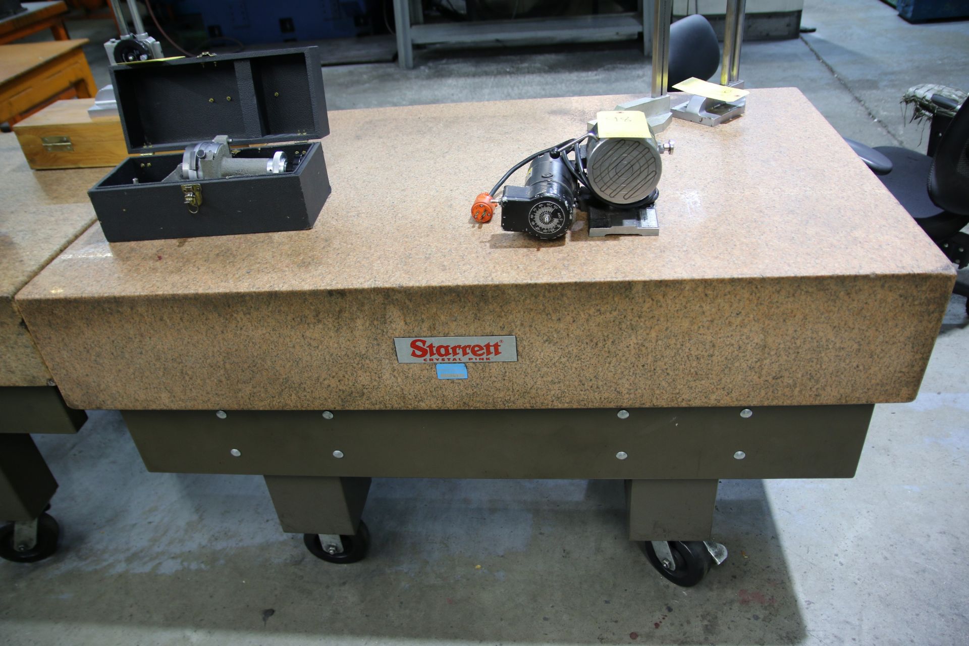 Starrett Starrett Granite Surface Plate on Rolling Table 36" x 60" x 10" H, Total Height of 34" - Image 2 of 2