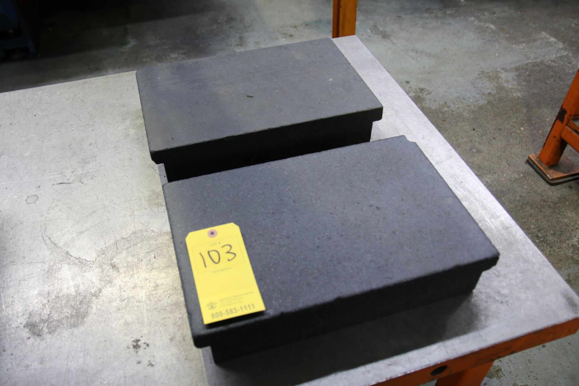 Pair of Granite Surface Plates Each Measure 11.5" x 17.5" x 3" H