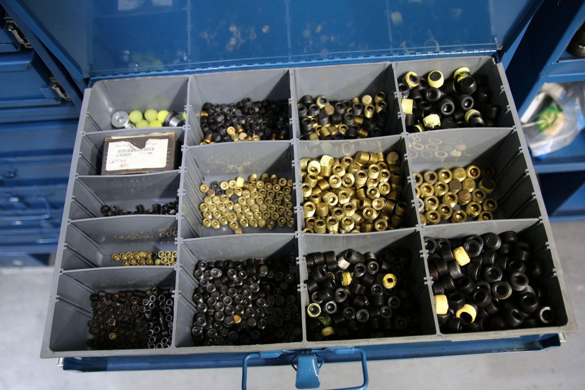 Steel Hardware Cabinet with Various Contents Contents Include Reamers, Taps, Plugs and Screws - Image 5 of 8