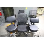 Lot of Chairs (3) Office Chairs, (2) Stool Chairs