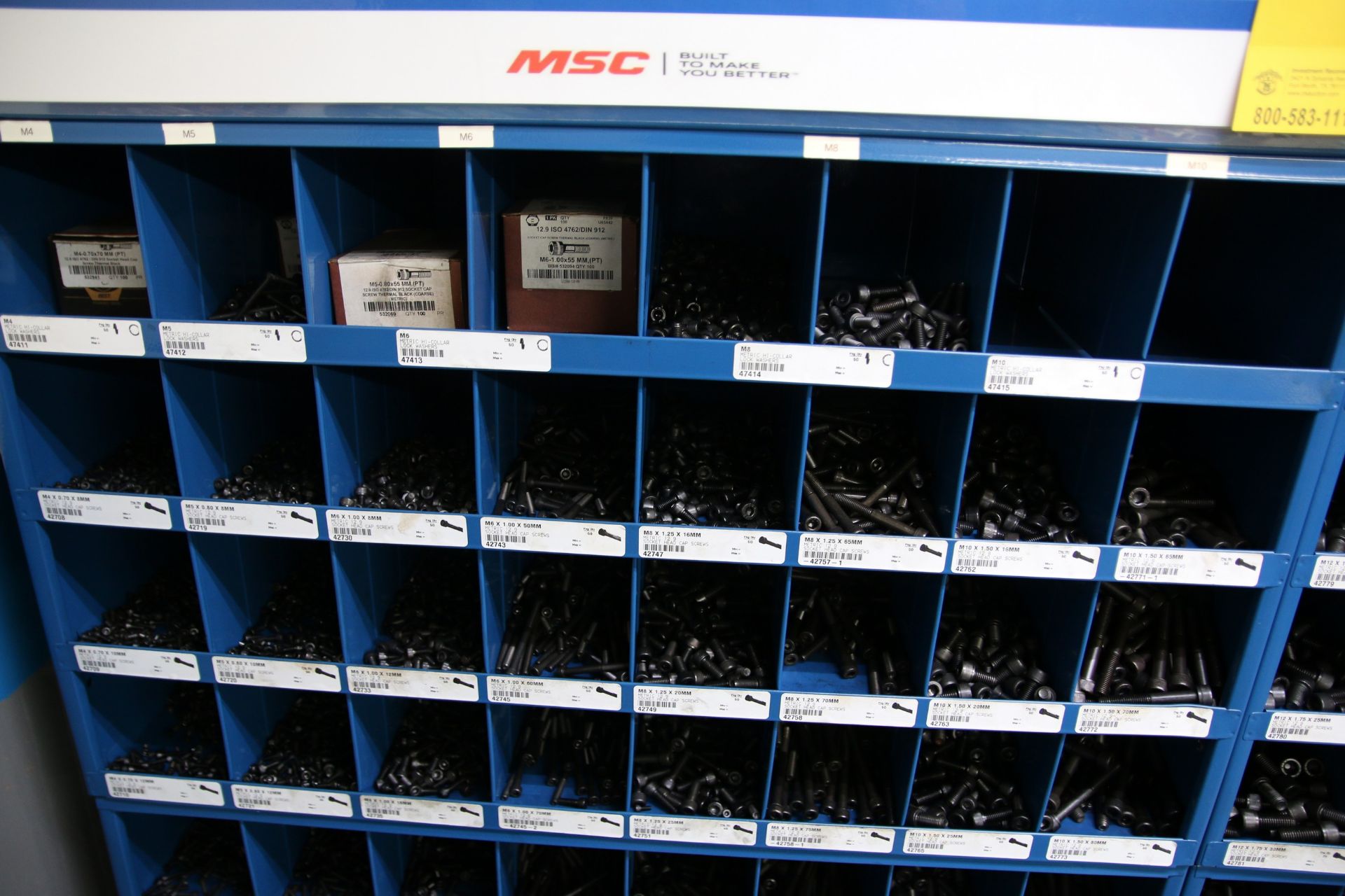 Steel Hardware Bins with Socket Head Bolts - Image 2 of 4