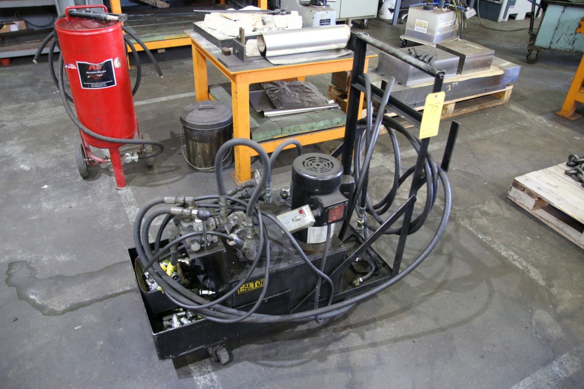 Dalton Dalton Hydraulic Pump with Cart, Hoses and Various Fittings