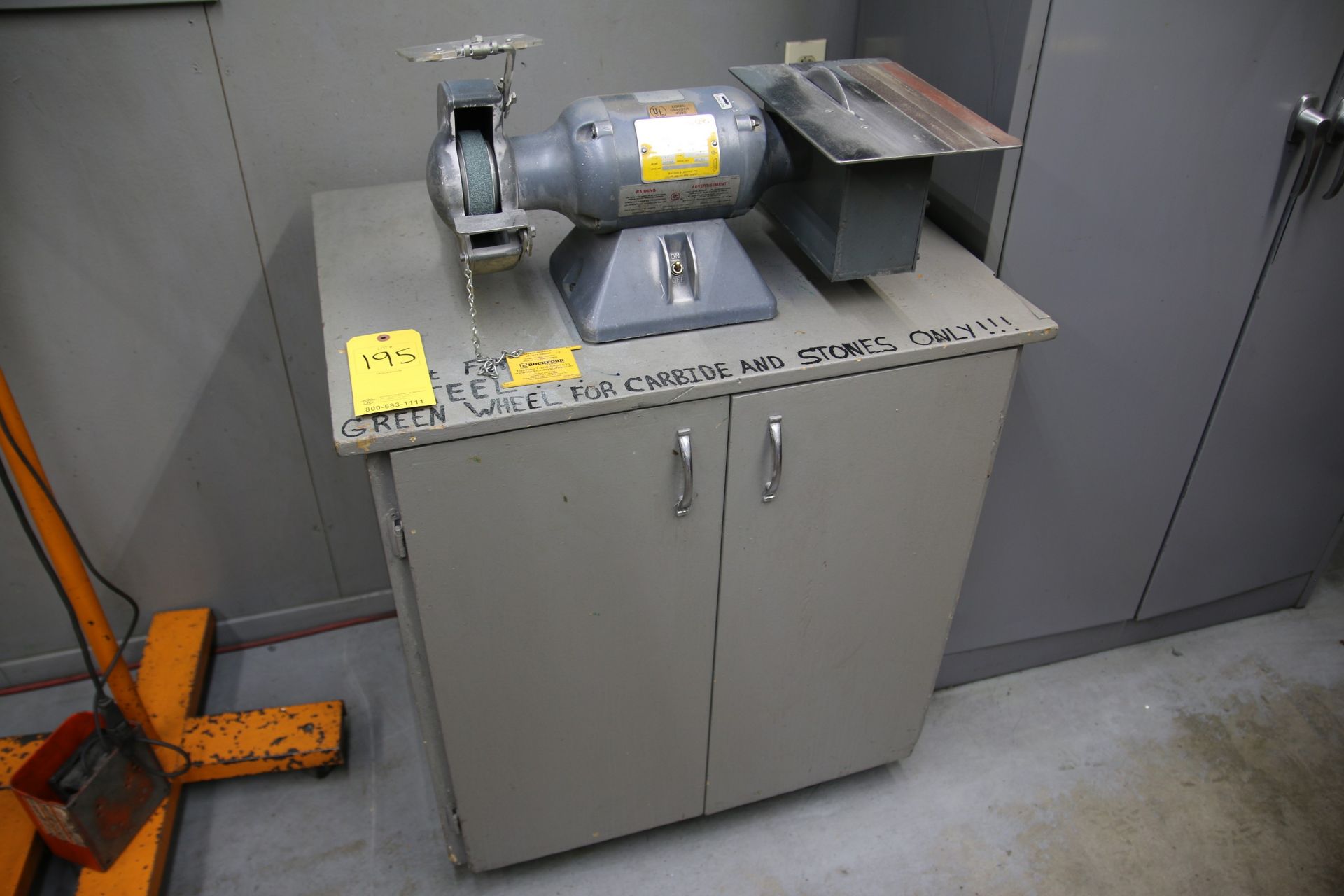 Baldor Double End Baldor Bench Grinder With Cabinet