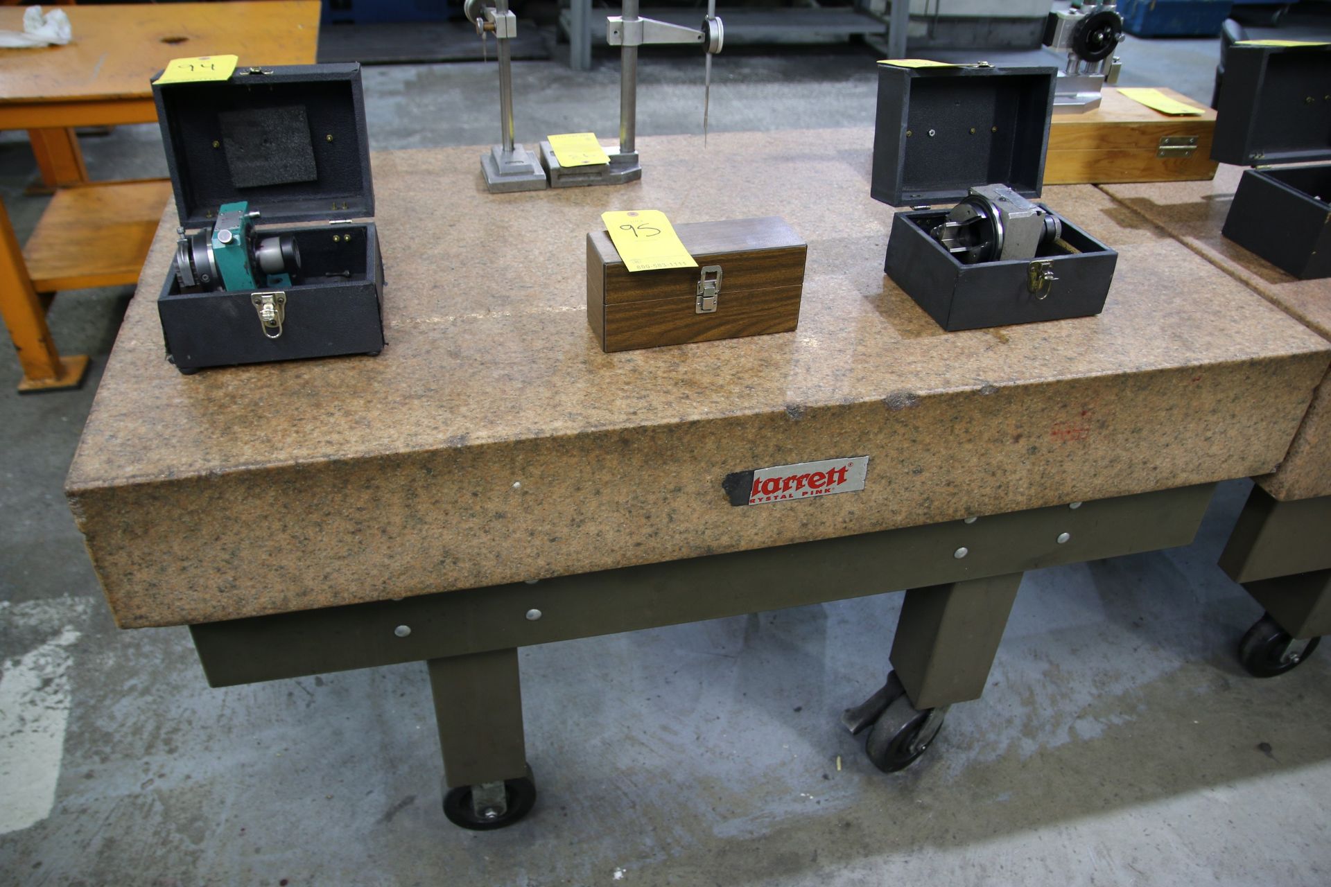 Starrett Starrett Granite Surface Plate on Rolling Table 36" x 60" x 10" H, Total Height of 34" - Image 2 of 2