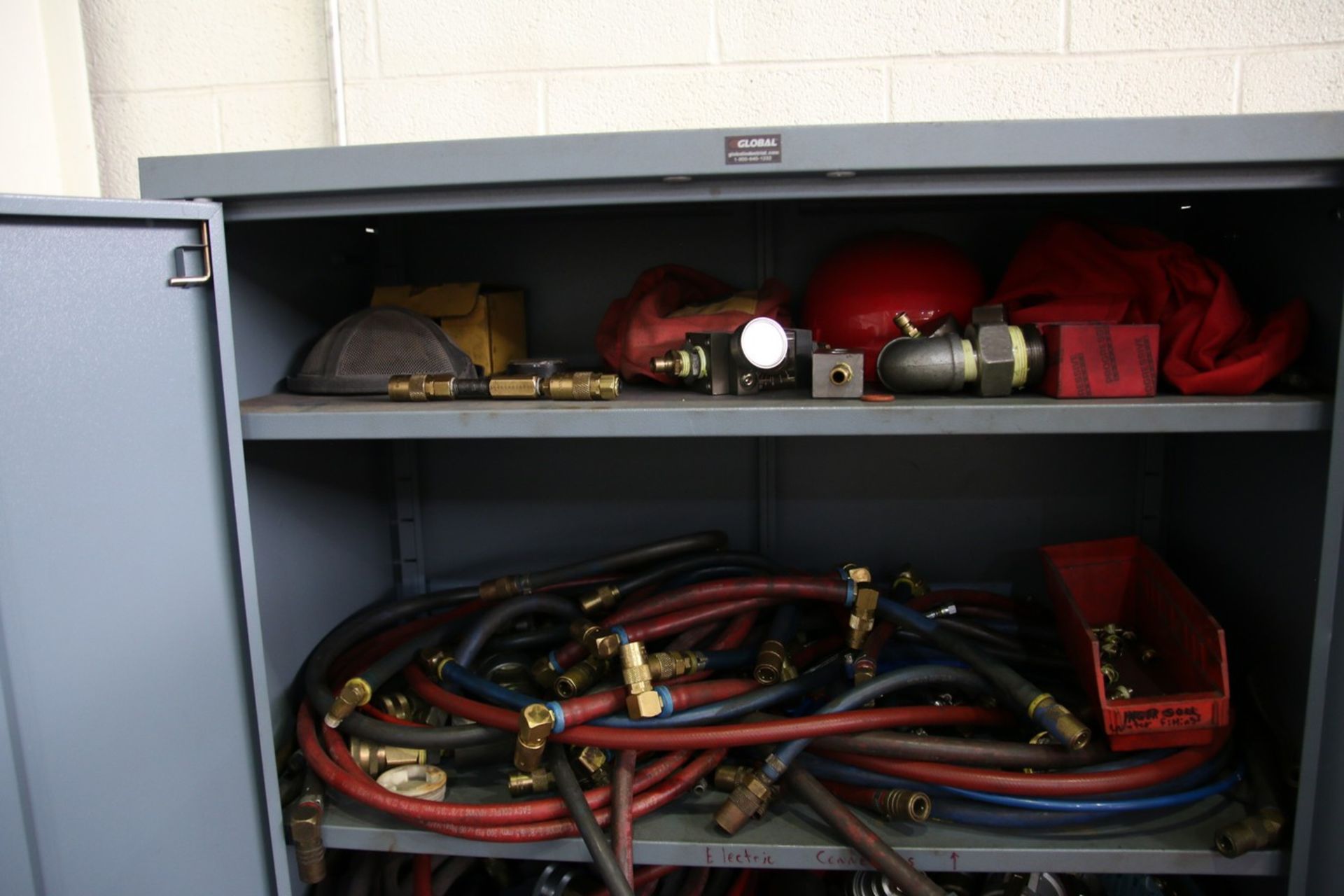 2-Door Cabinet with Air Hoses and Fixtures - Image 3 of 4