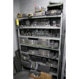 Steel Shelf with Graphite and Electrode Holders Various Sizes of Graphite and Lot of Electrode