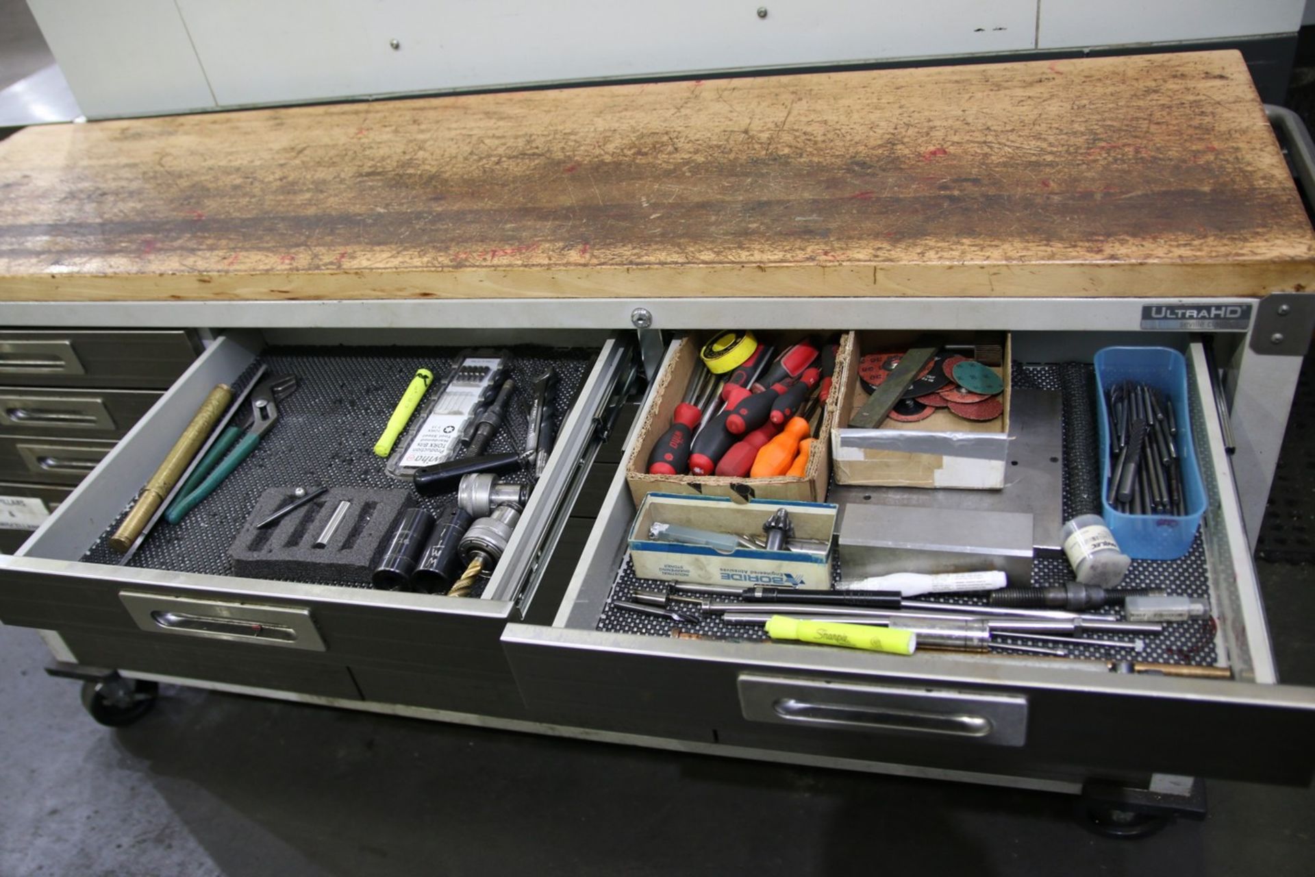 Ultra HD Ultra HD Rolling Tool Chest/Cabinet with Contents Contents Include Collets, Taps, Misc. - Image 2 of 7