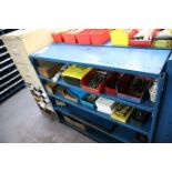 Steel Shelf and Cabinet with Contents (1) Shelf and (1) Filling Cabinet, Contents Include Drills,