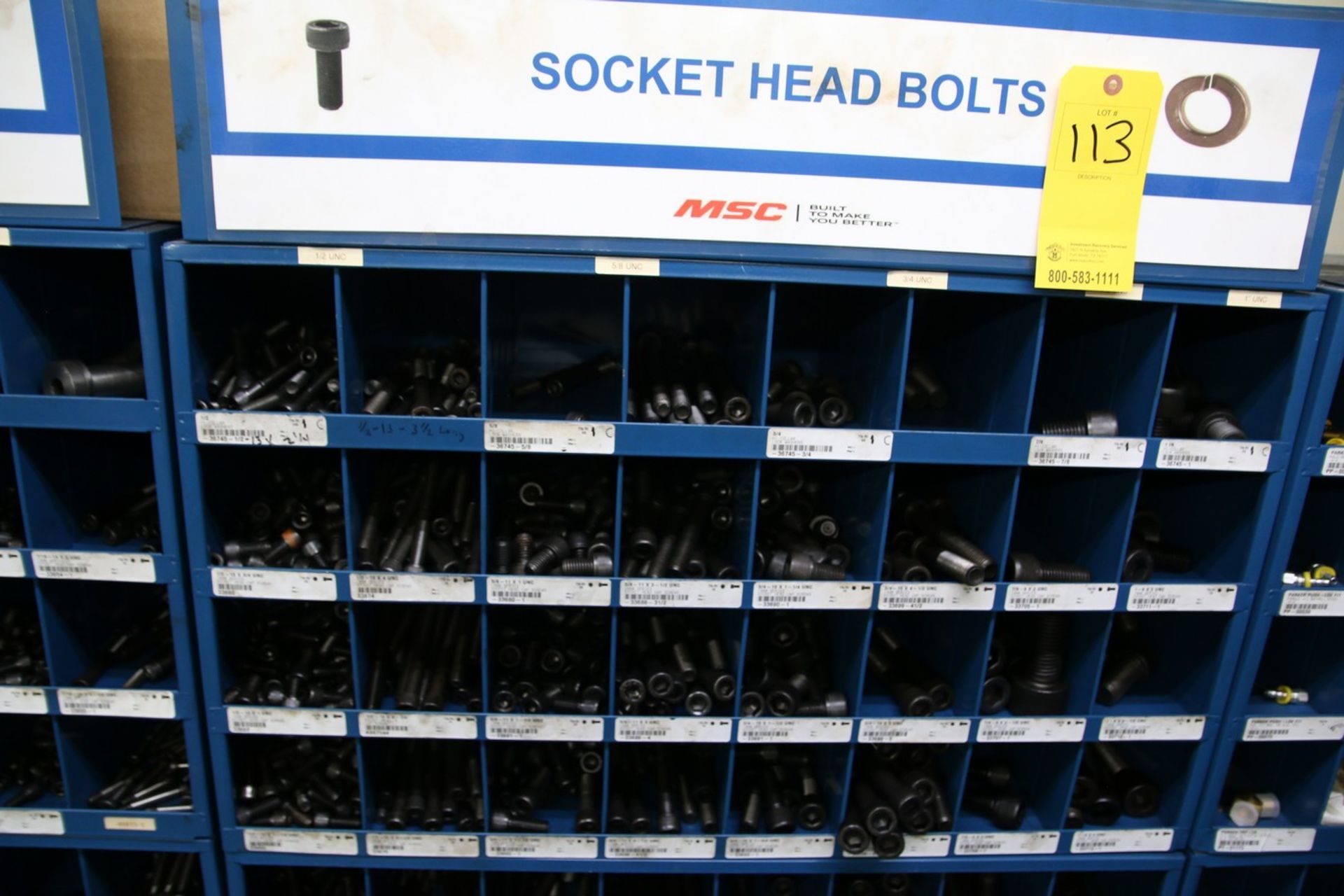 Steel Hardware Bins with Socket Head Bolts - Image 2 of 4