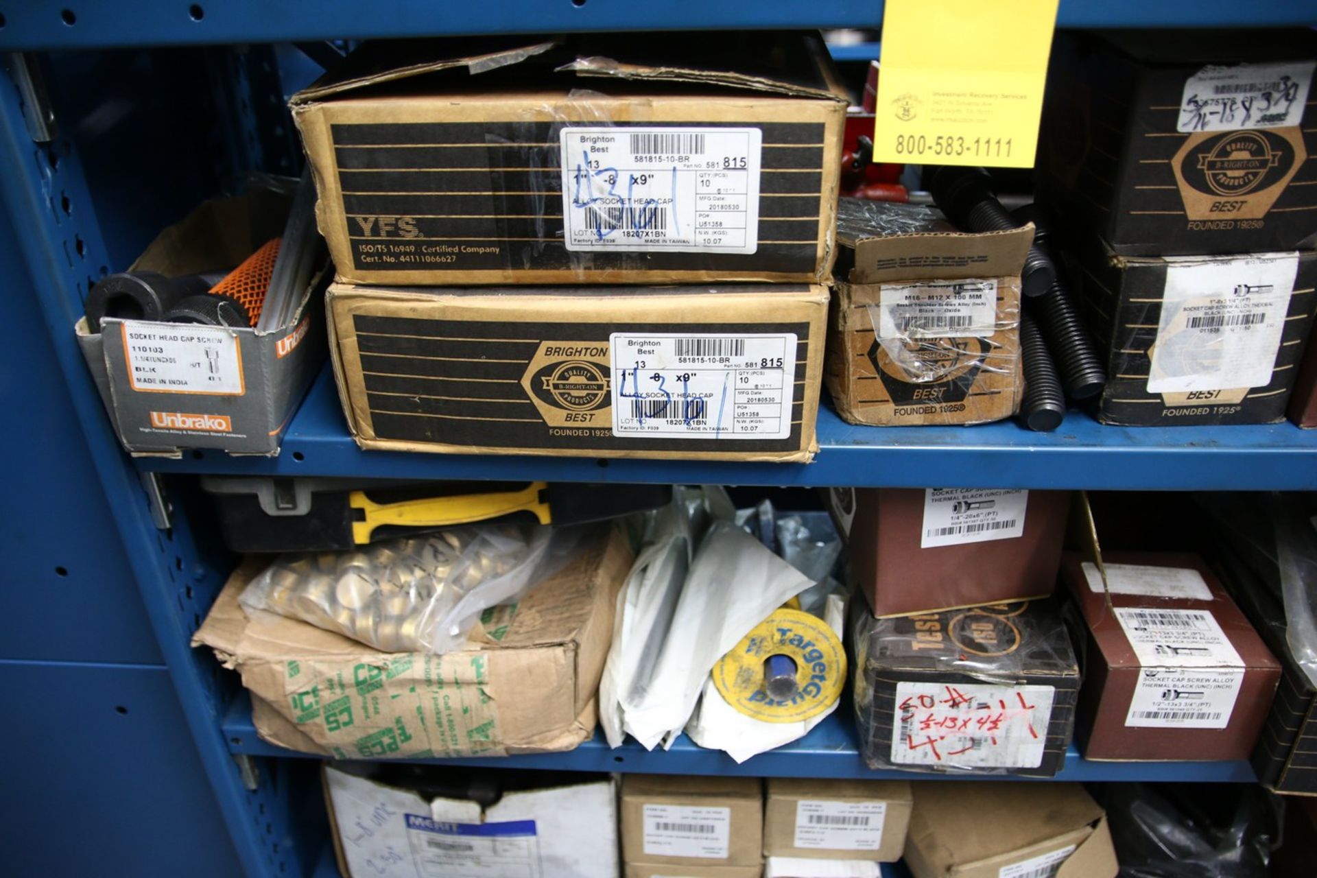 Steel Shelf with Various Contents Contents Include Large Socket Head Screws, Taps and Other Misc. - Image 5 of 5