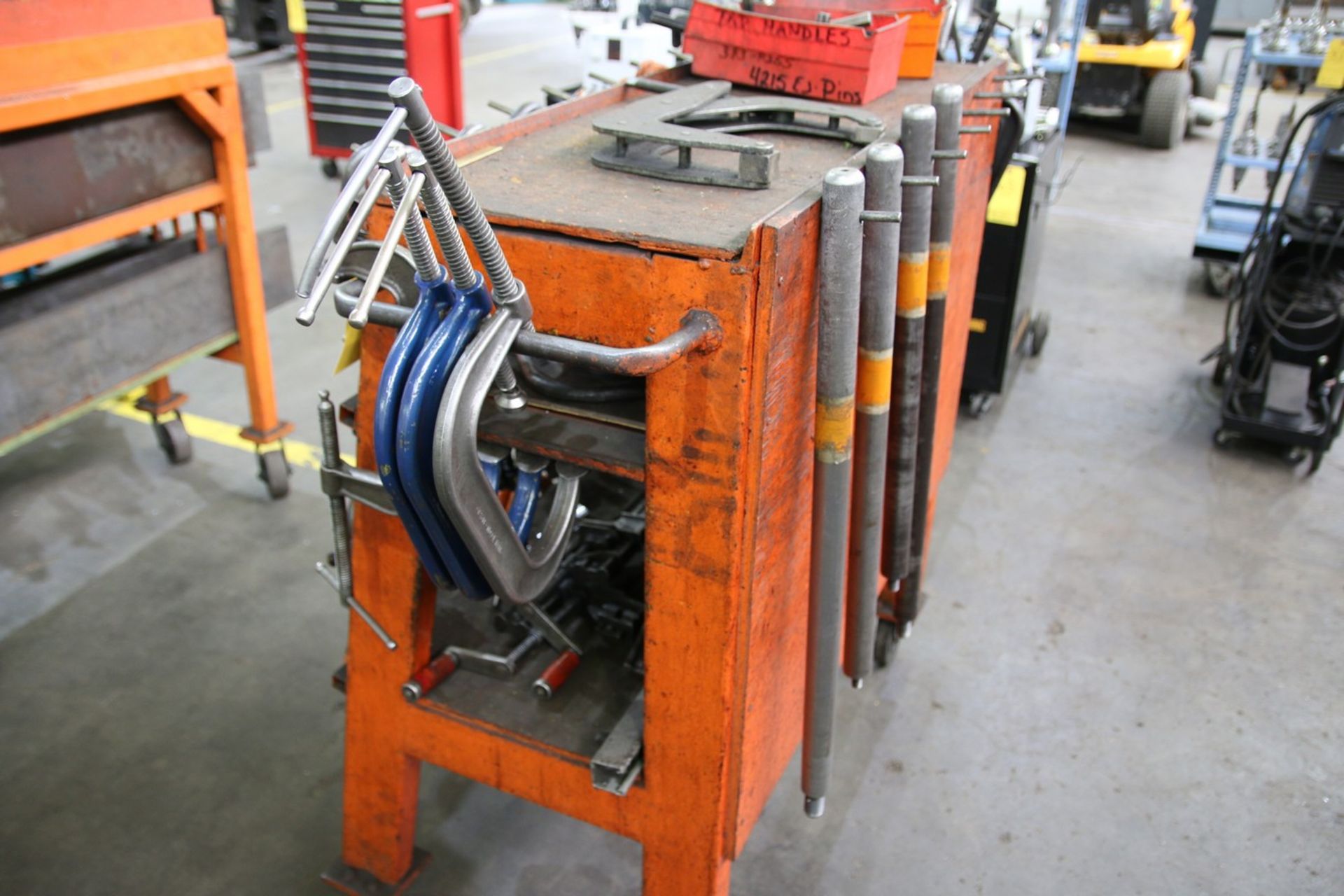 Heavy Duty Industrial Cart with Eye Hoists and Clamps Lifting Eye Hoists, C-Clamps, Bar Clamps and - Image 4 of 4