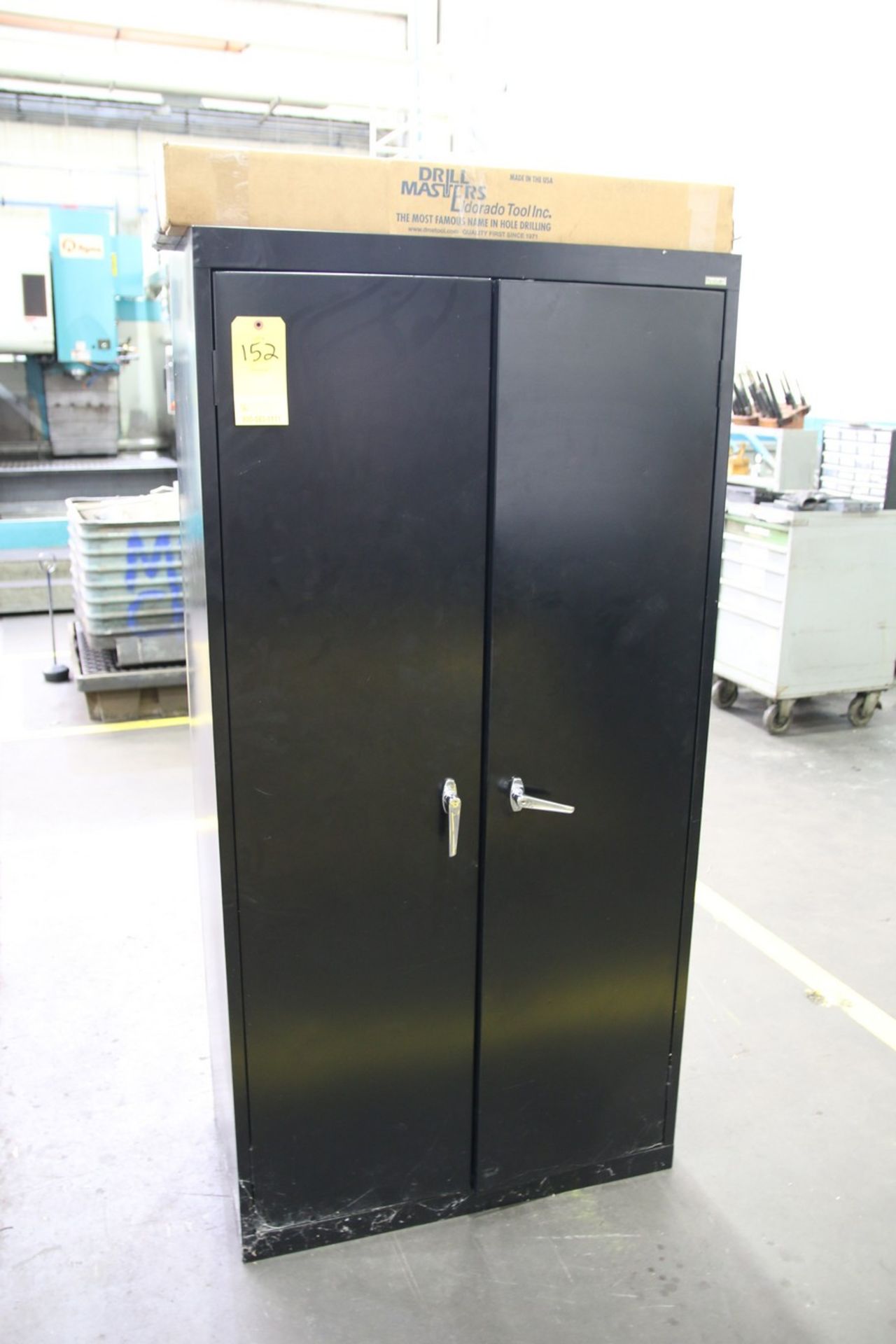 2-Door Cabinet with Various Contents Contents Include Filters, Electrical Components, Gun Drills