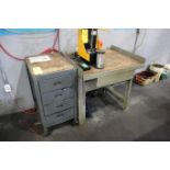 Small Work Bench, Rolling Cabinet and Table Does Not Include Lot 14 (Heat Robo)