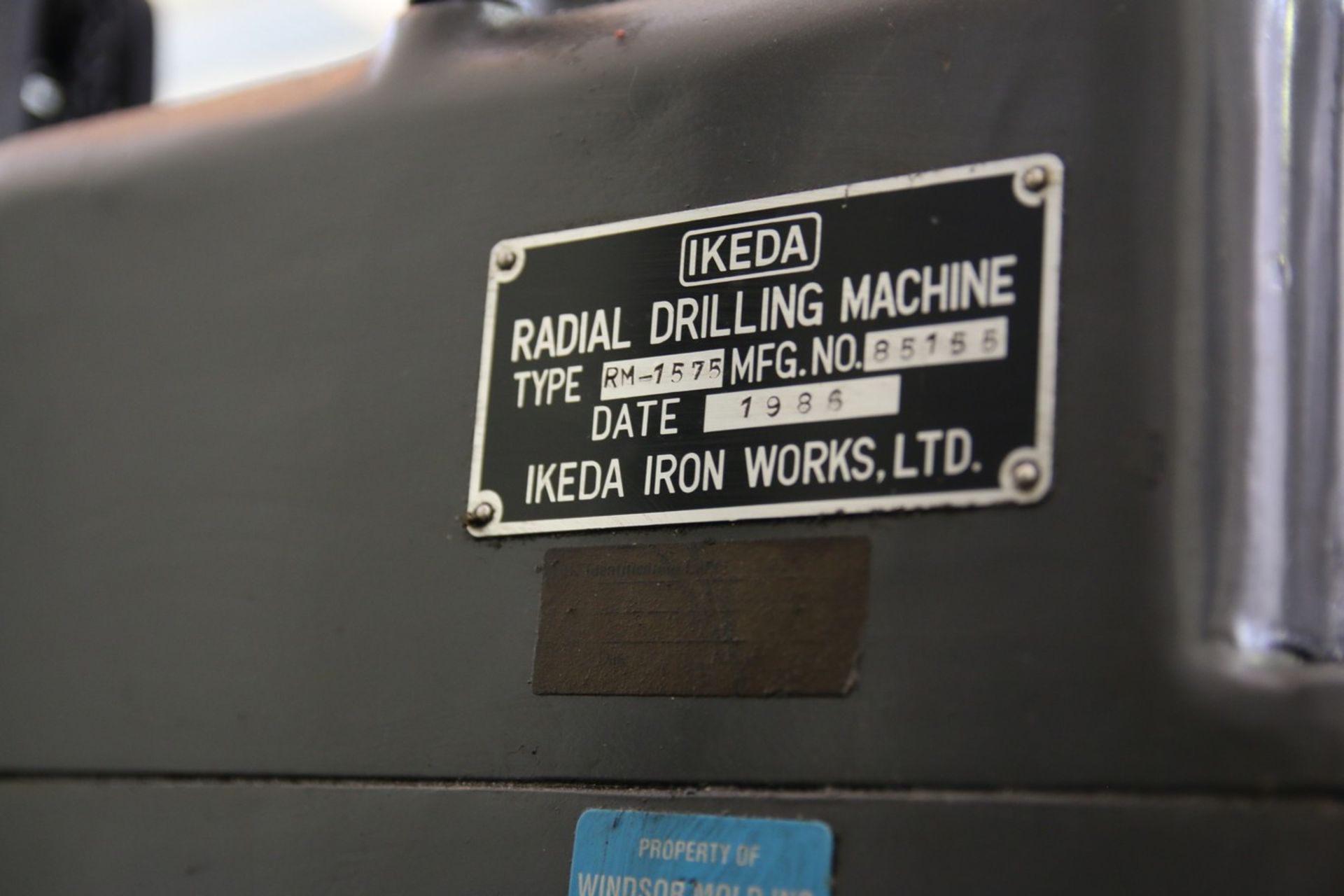 Ikeda RM-1575 Ikeda RM-1575 Radial Drilling Machine Includes T-Slot Box Table - Image 9 of 10