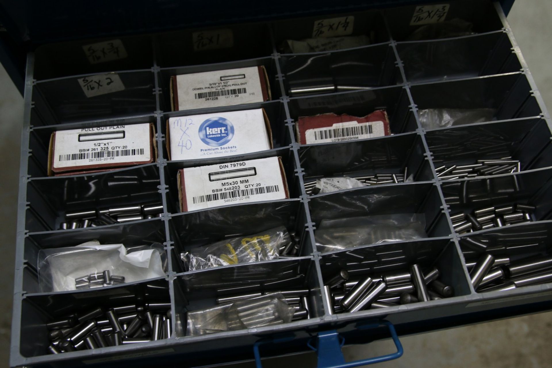 Steel Hardware Cabinet with Various Contents Contents Include Steel Dowel Pins and Socket Head - Image 4 of 7