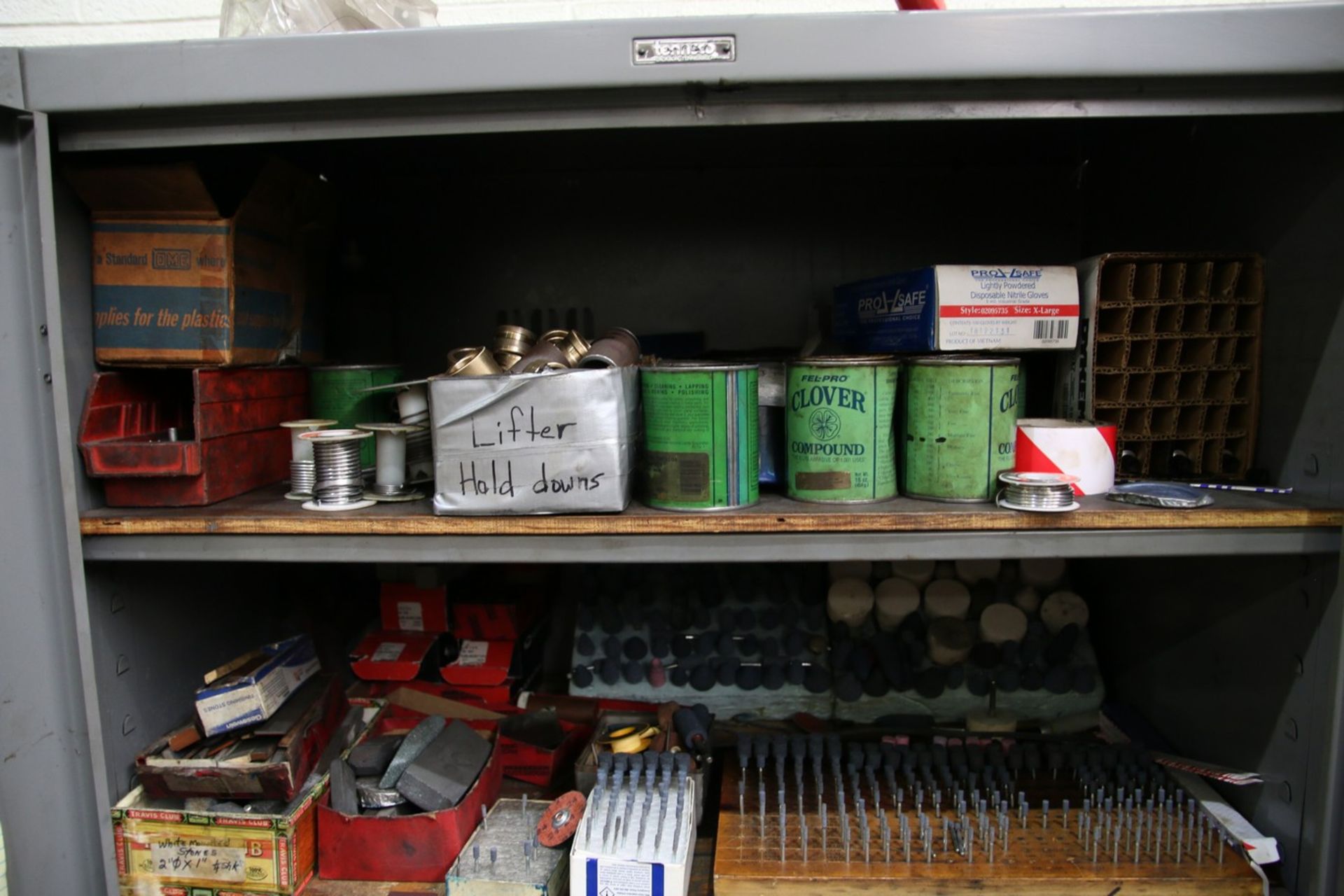 2-Door Cabinet with Sanding and Grinding Supplies - Image 3 of 5