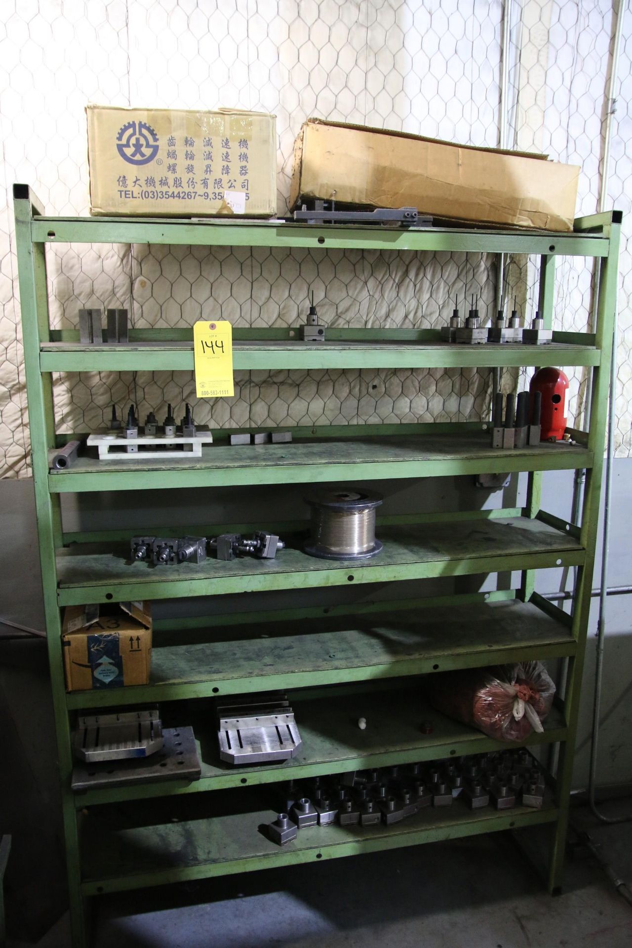 Steel Shelf with Electrode Holders and Other Misc. Metal