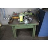 Table Top Grinders with Work Bench (1) TDL Grinder, (1) Deckel SO Grinder with Work Bench and