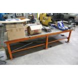 Heavy Duty Steel Table with Vise 36" x 120" x 30" H, Wilton Vise with 5" Jaw, Table and Vise Only