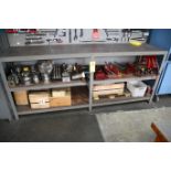 Various Tooling, Tools and Machining Accessories Only Includes Items In Bottom of Work Bench, Bench