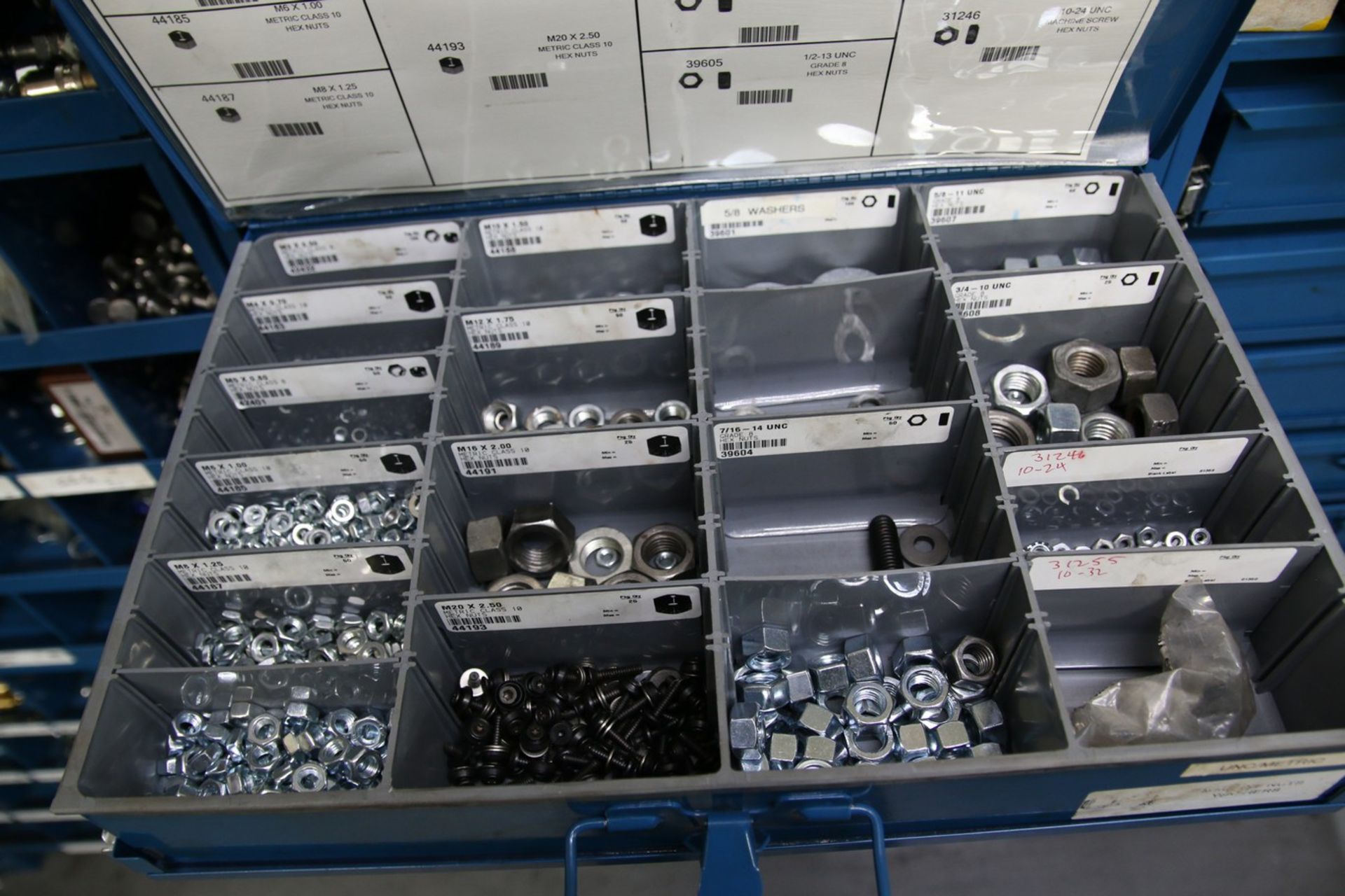 Steel Hardware Cabinets with Various Contents (2) Cabinets, Contents Include Socket Head Bolts, - Image 4 of 14