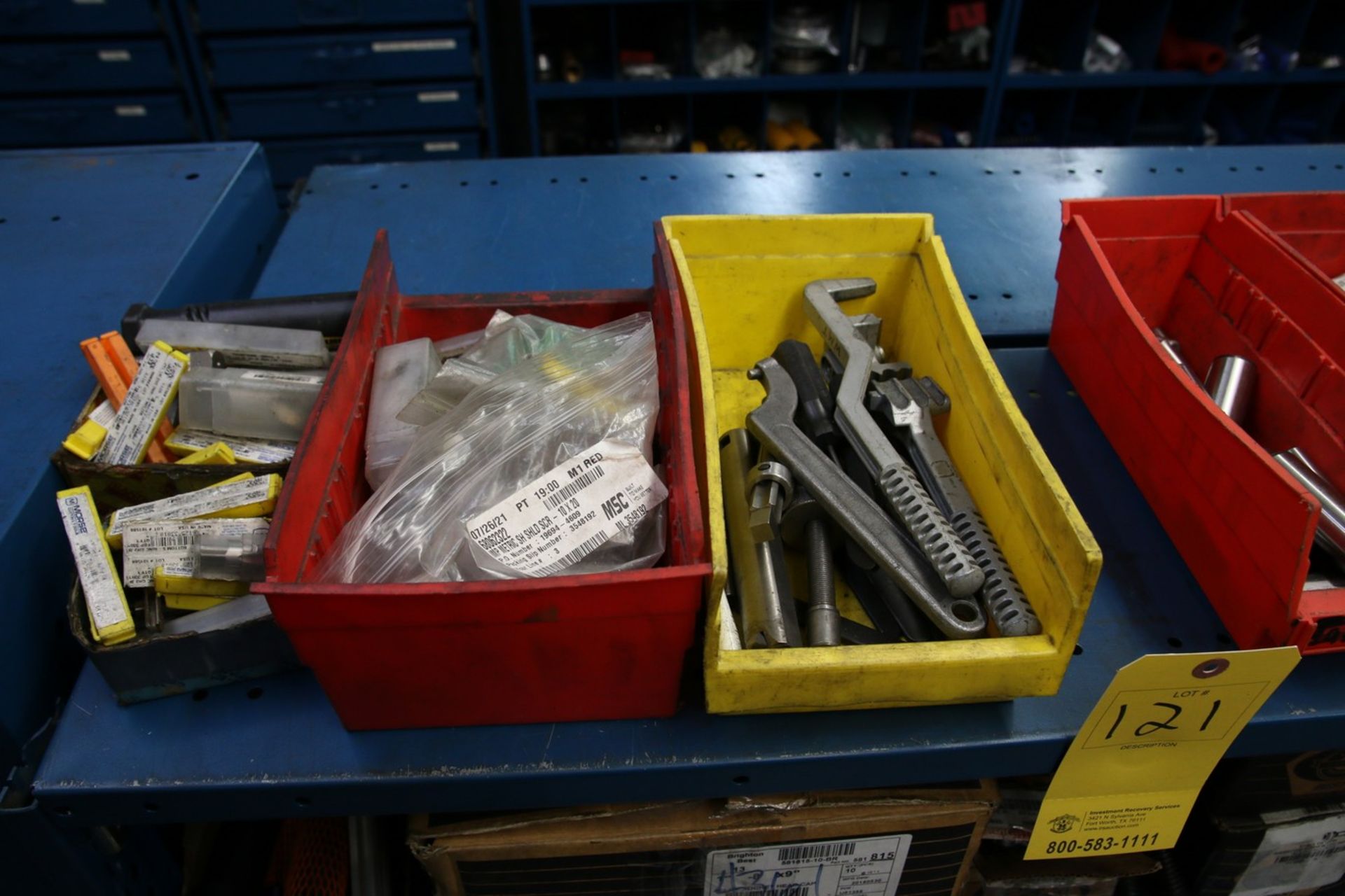 Steel Shelf with Various Contents Contents Include Large Socket Head Screws, Taps and Other Misc. - Image 2 of 5