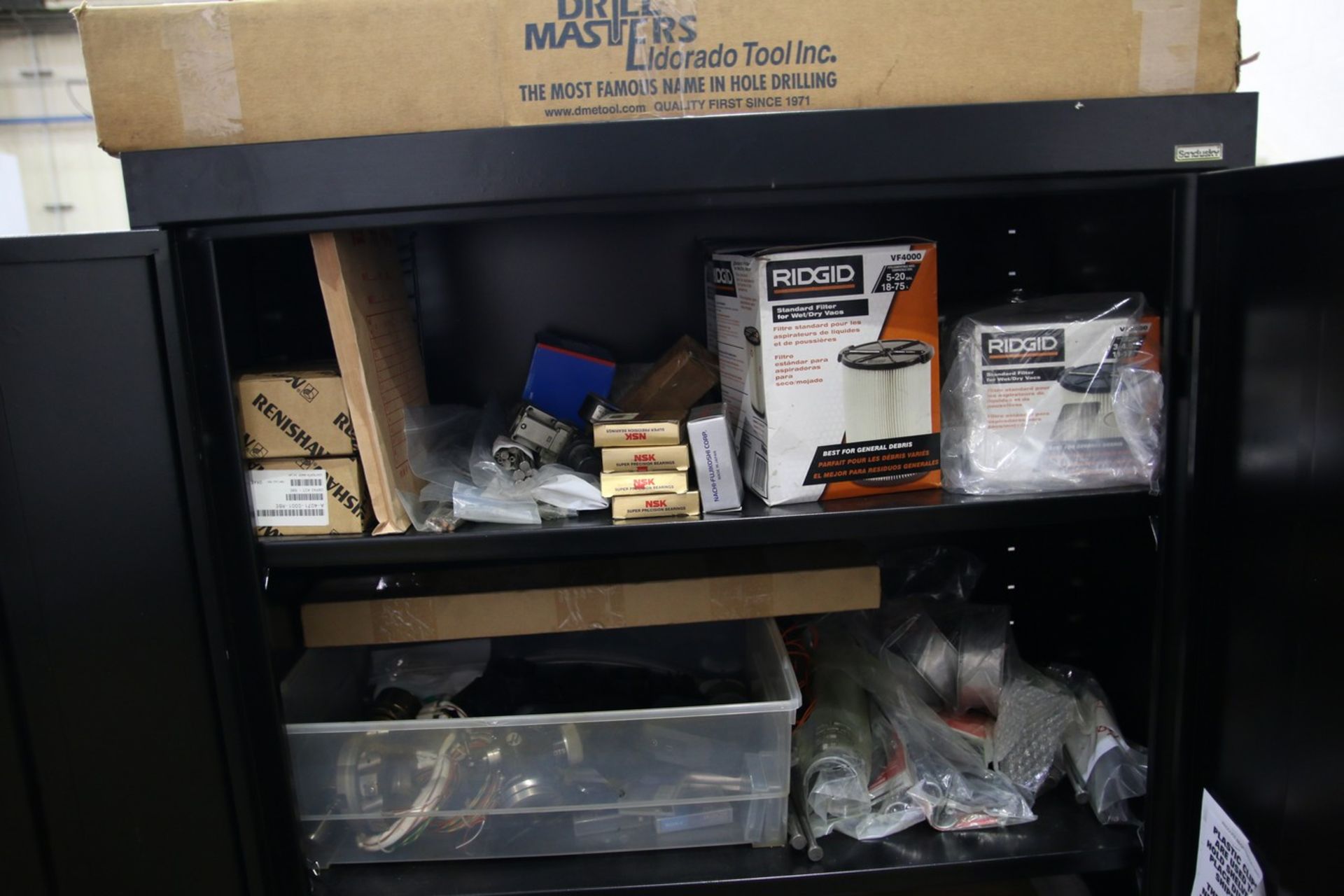 2-Door Cabinet with Various Contents Contents Include Filters, Electrical Components, Gun Drills - Image 3 of 4