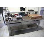Steel Work Bench with Contents Contents Include Setup Tooling, Misc. Hardware and Small Magnetic