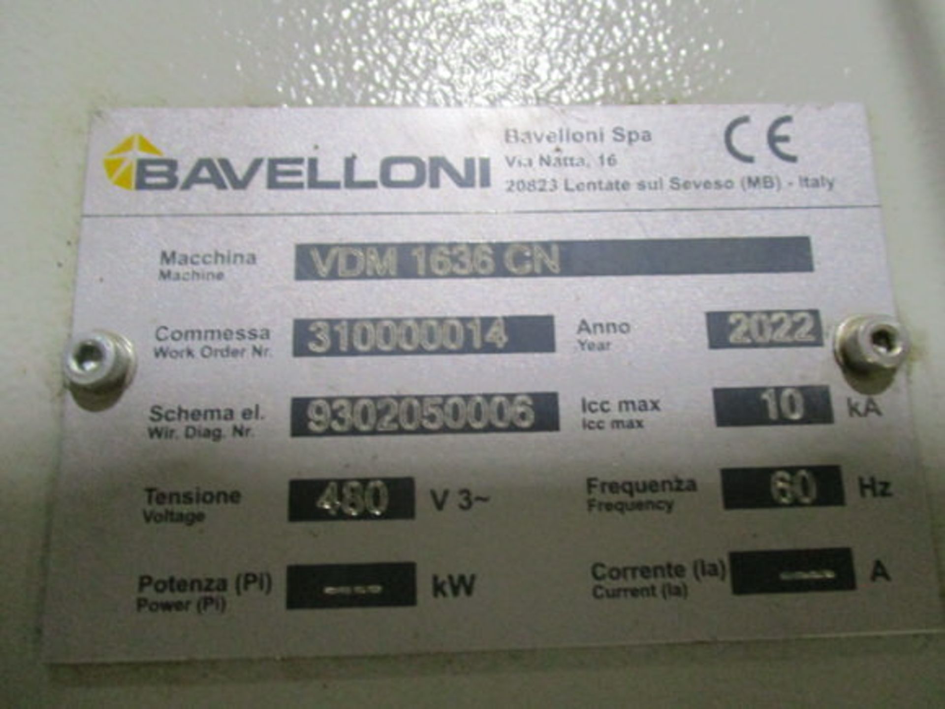 2022 BAVELLONI VDM 1636-CN DRILL MACHINE - Image 21 of 25