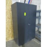 HEAVY DUTY METAL 6' 6" (2) DOOR CABINET W/ CONTENTS, FASTENERS, HARDWARE & PARTS