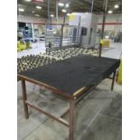 GLASS WORK TABLE, APPROX 4' X 8' X 37"HT