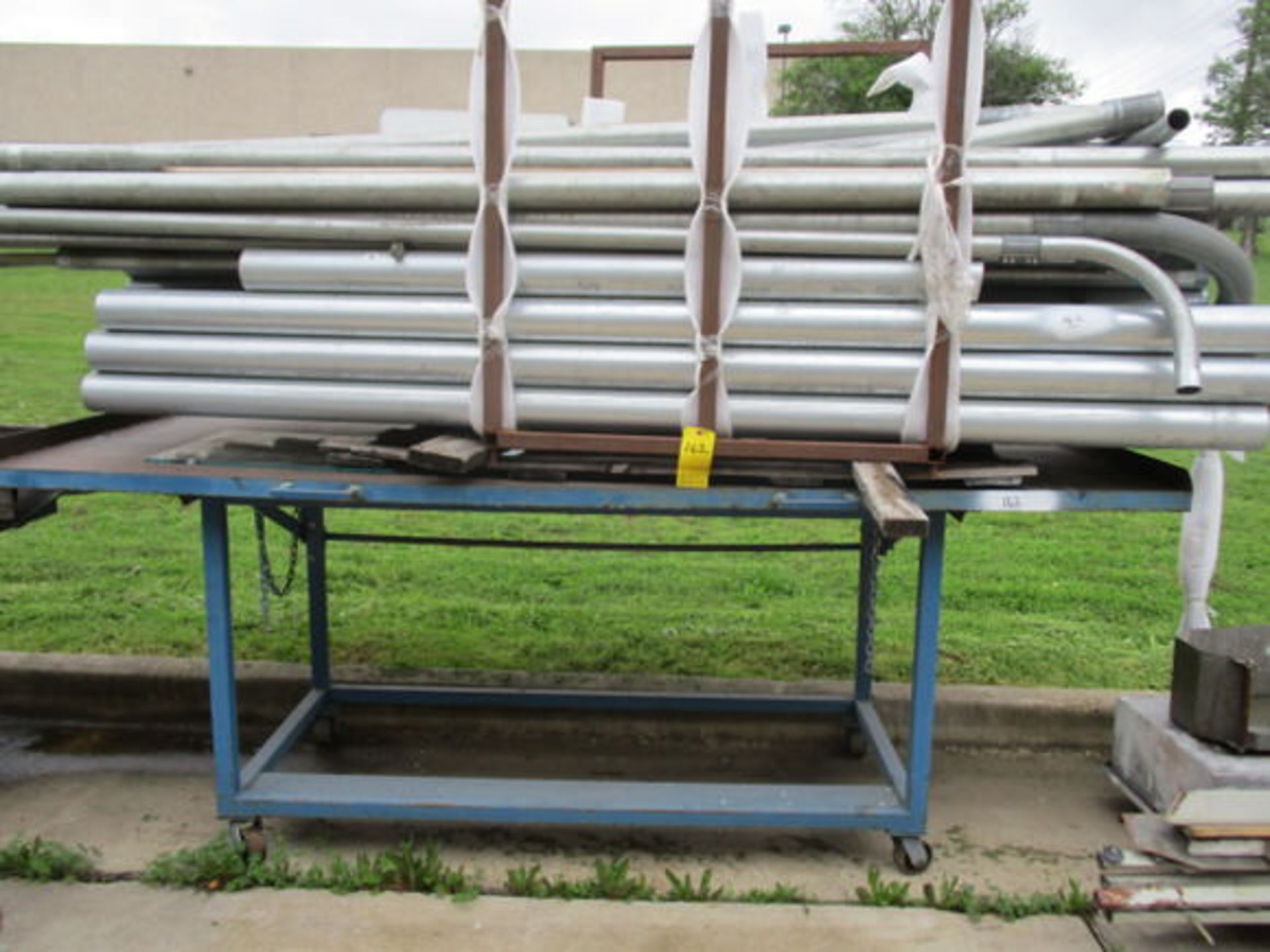 ASSORT RACKS, TABLES, CONDUIT, SCISSOR LIFT, SOLD AS SCRAP - Image 9 of 16