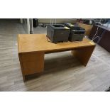 OFFICE DESK W/ (2) BROTHER PRINTERS