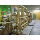 (2) ASSORT WOODEN SHOP MADE GLASS A FRAME RACKS