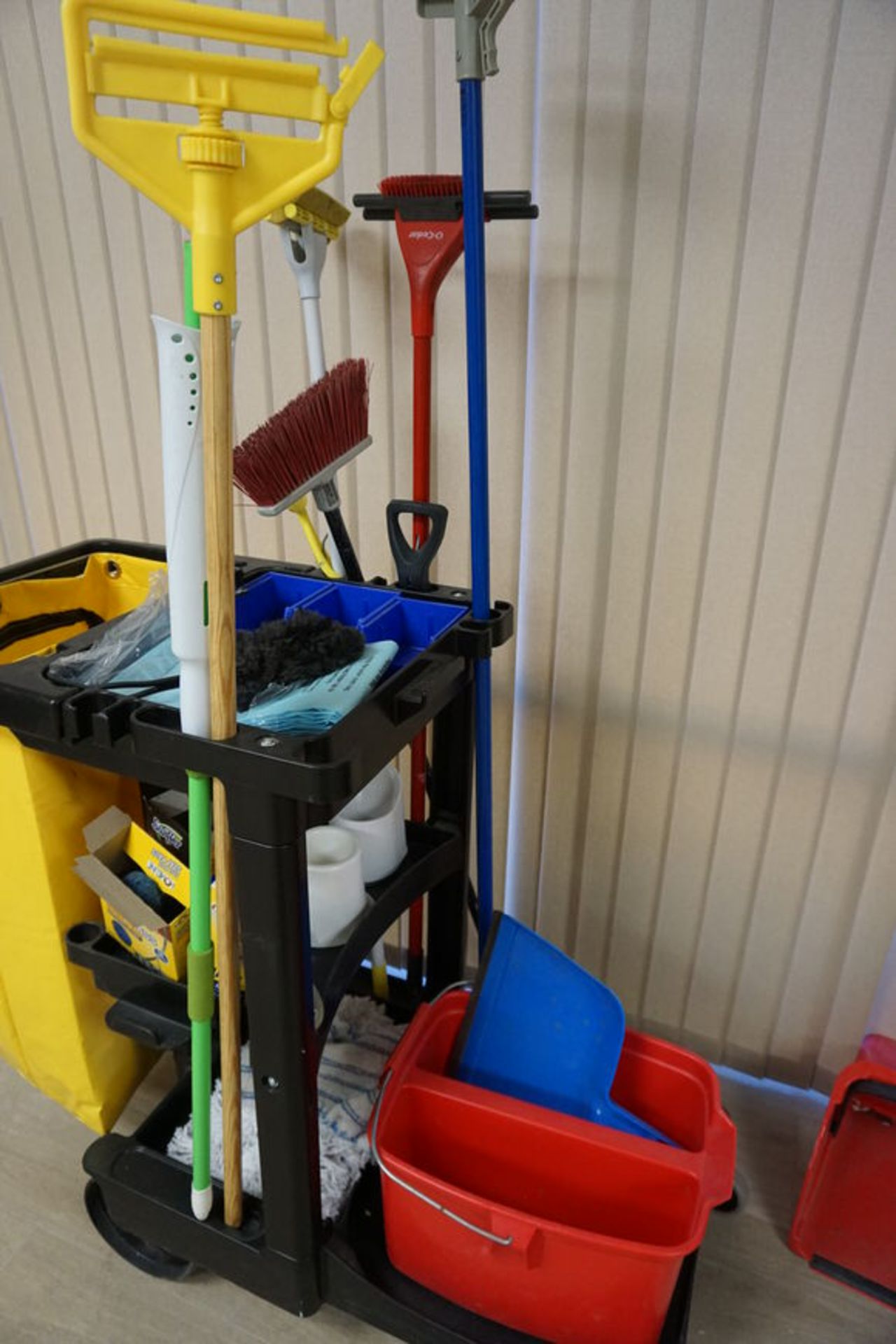 JANITORIAL CART, (4) VACCUM CLEANERS - Image 3 of 3