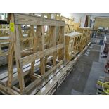 (3) ASSORT WOODEN SHOP MADE GLASS A FRAME RACKS