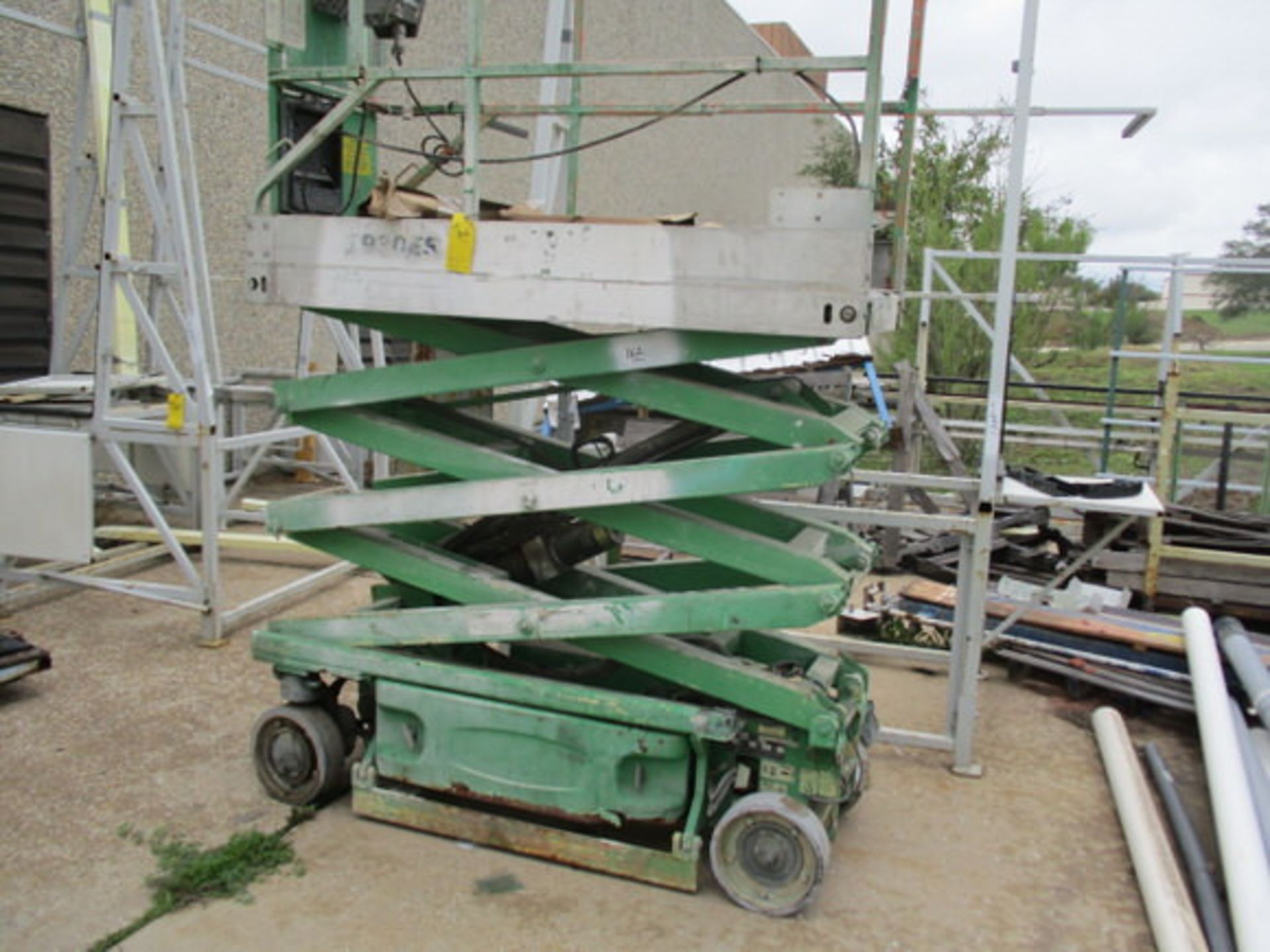 ASSORT RACKS, TABLES, CONDUIT, SCISSOR LIFT, SOLD AS SCRAP - Image 12 of 16