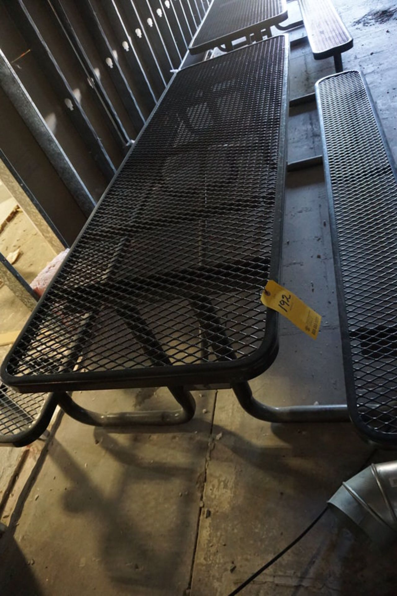 METAL PICNIC BREAKROOM TABLE, 8'LG