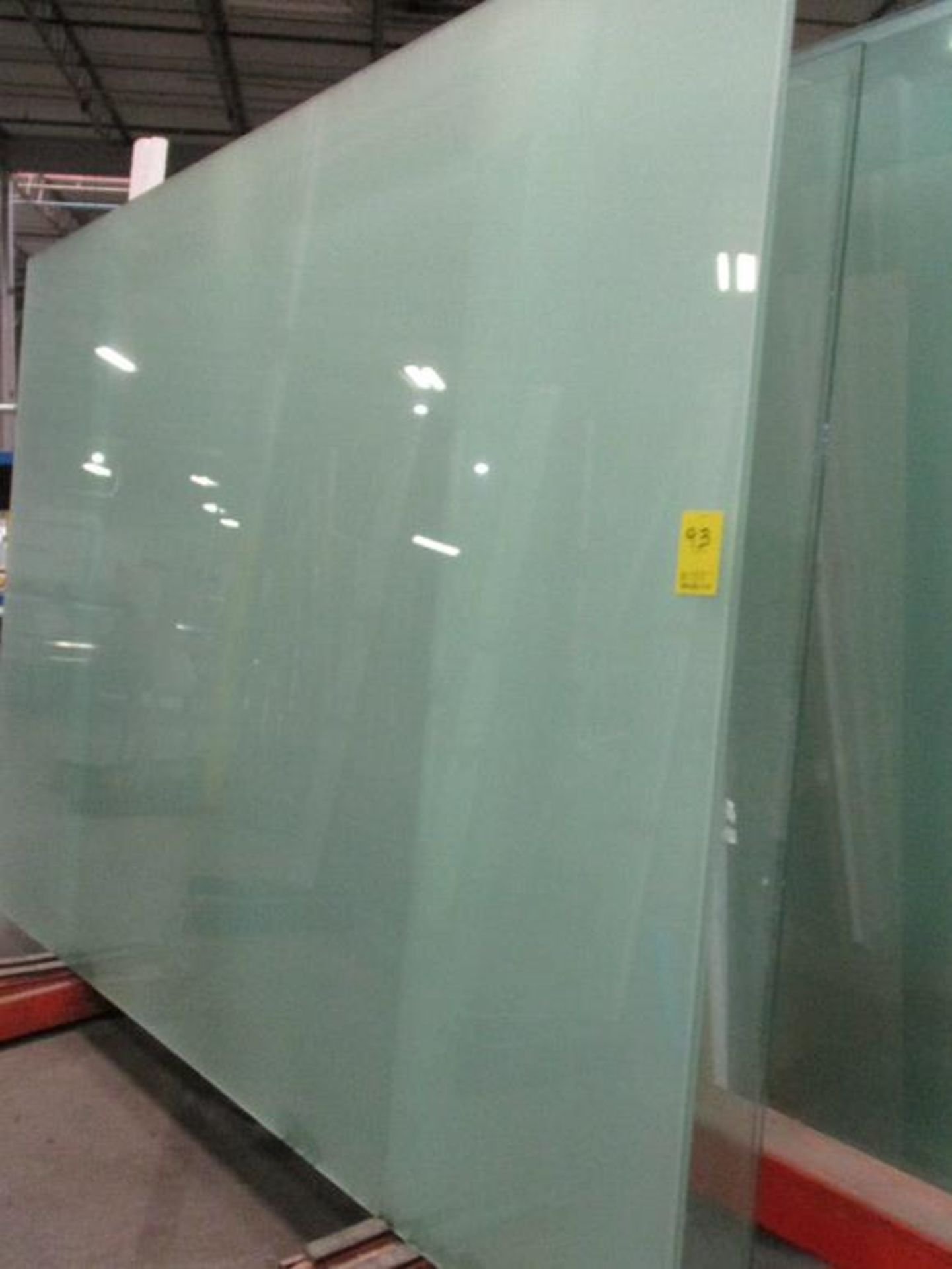 (18) GLASS SHEETS, APPROX 96" X 130" VARIOUS THICKNESS (NO RACK)