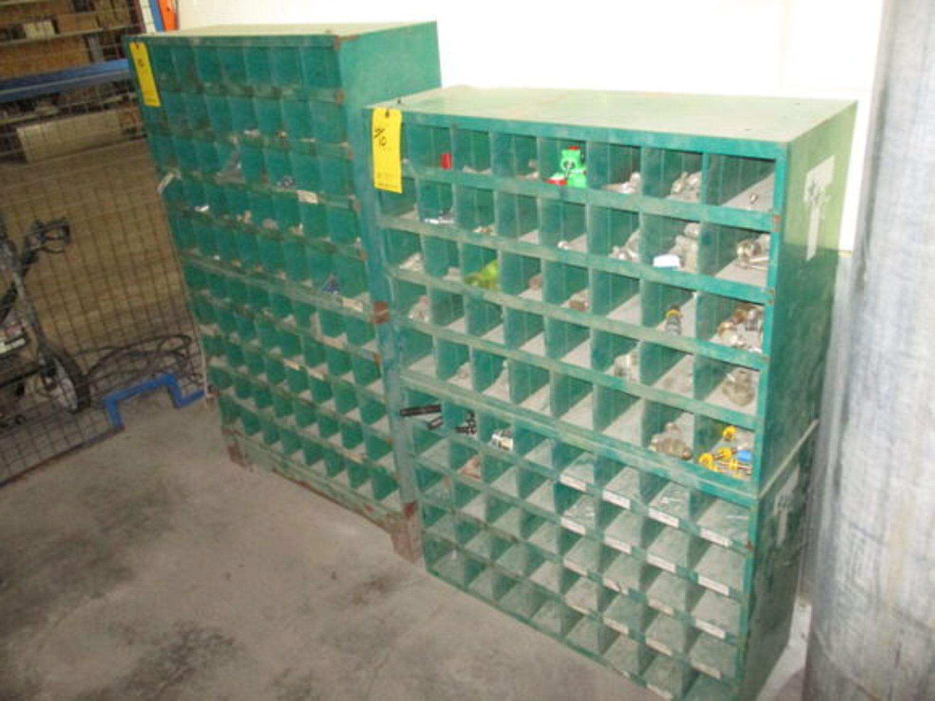 (2) DOUBLE STACKED BINS W/ ASSORT FASTENERS/FITTINGS